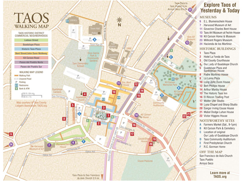 Taos Walking Map